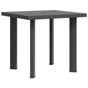 vidaXL Sodo stalas, antracito spalvos, 80x75x72cm, plastikas