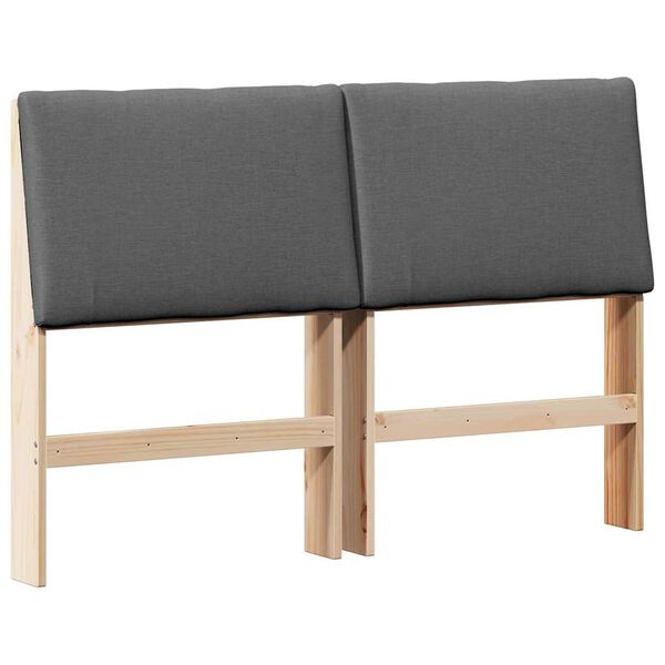 vidaXL Apmu&scaron;ta lovos galvūgalis Tamsiai pilka 160 cm