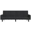 vidaXL Dvivietė sofa-lova, juodos spalvos, aksomas