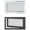 vidaXL Požeminio lango RISOR 100 x 50 cm PVC ir stiklas Antracito
