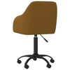vidaXL Pasukamos valgomojo kėdės, 6vnt., rudos spalvos, aksomas