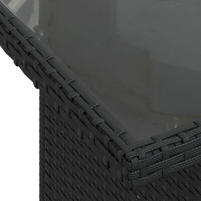 vidaXL Sodo komplektas su pagalvėlėmis, 10 dalių, juodas, poliratanas