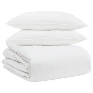 vidaXL Antklodžių rinkinys su pagalve 3 pcs Balta Plunksna