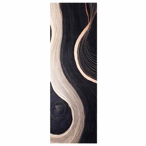 vidaXL Virtuvės kilimas Juoda 180 x 60 cm Aksomas