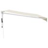 vidaXL Automatinė ištraukiama markizė, kreminės spalvos, 4x3m