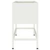 vidaXL Pakeltas Sodo Vazonas Balta 60 x 26 x 48 cm Plienas