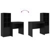 vidaXL Stalas su stalčių 2 pcs Juodas ąžuolas