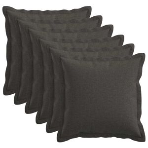 vidaXL Pagalvėlės užvalkalas 6 vnt. HOUTEN Tamsiai pilka 30 x 30 cm