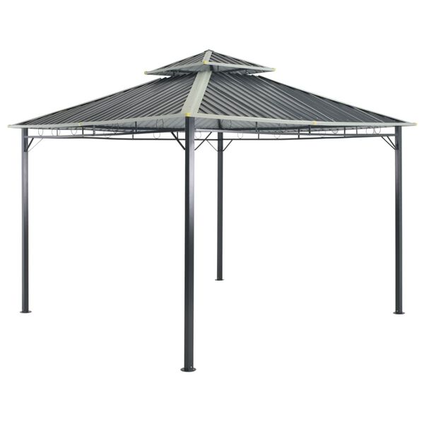 vidaXL Pavėsinė, pilka, 295x295x265cm