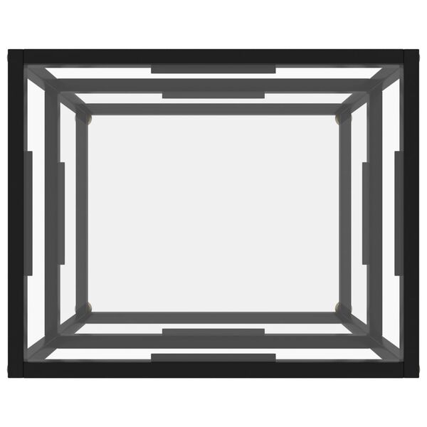 vidaXL Konsolinis staliukas, skaidrus, 50x40x40cm, grūdintas stiklas