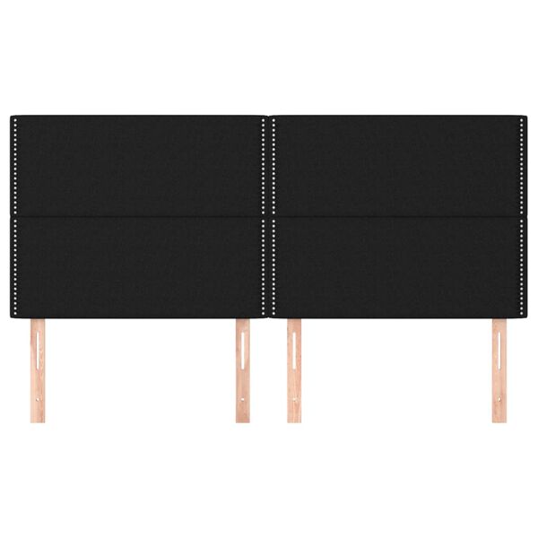 vidaXL Galvūgalis, juodas, 160x5x118/128 cm, audinys