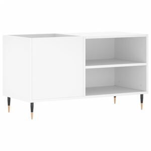 vidaXL Vinilinių plok&scaron;telių spintelė, balta, 85x38x48cm, mediena