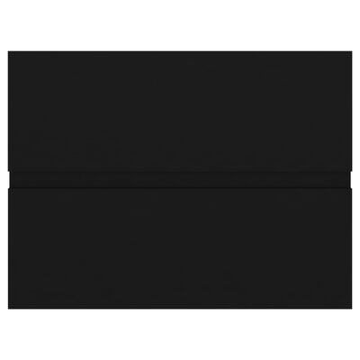 vidaXL Spintelė praustuvui, juodos spalvos, 60x38,5x45cm, MDP