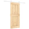 vidaXL Slankios durys Natūrali ir Balta 85 x 210 cm