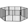 vidaXL &Scaron;unų vartai 6 vnt. Juoda 80 x 60 cm Galvanizuotas plienas
