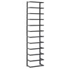 vidaXL Rank&scaron;luosčių kabykla, juodos spalvos, 24x12x96cm, plienas