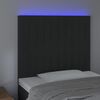 vidaXL Galvūgalis su LED, juodos spalvos, 100x5x118/128cm, aksomas