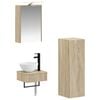 vidaXL Vonios spintos komplektas 4 pcs Sonoma ąžuolas