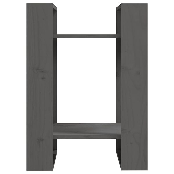 vidaXL Spintelė knygoms/kambario pertvara, pilka, 41x35x57cm, pušis