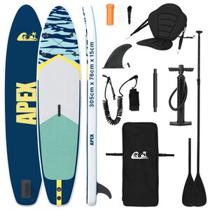 vidaXL SUP lenta su sėdyne 2-in-1 APEX 305 x 76 x 15 cm Mėlyna skirta