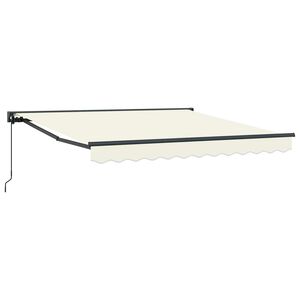 vidaXL Rankinė markizė 3 x 2,5 m Kreminė 100% poliesteris