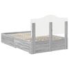 vidaXL Lovos rėmas Pilkas Sonoma 120 x 190 cm Apdirbta mediena