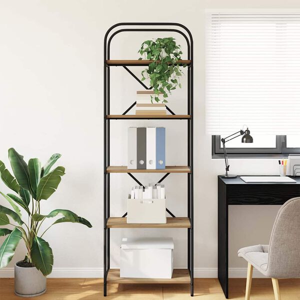 vidaXL Knygų lentyna Amatininkų ąžuolas 60 x 30 x 183 cm