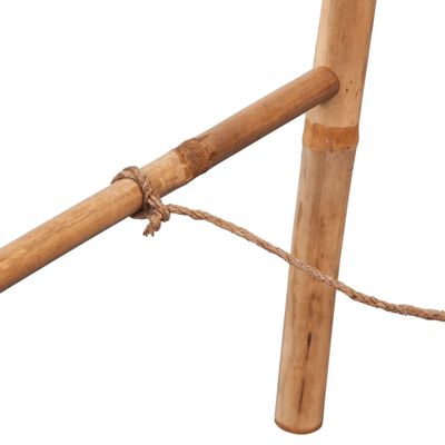 vidaXL Dvigubos kopėčios rankš. su 5 laipteliais, bambukas, 50x160 cm