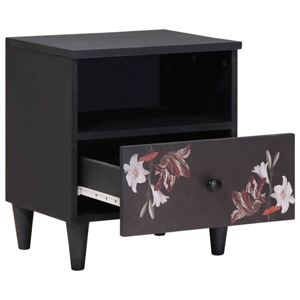 vidaXL Naktinis staliukas Ruda 40 x 33 x 46 cm Kietas mango medis