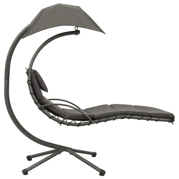 vidaXL Supama sodo kėdė, pilkos spalvos, 190x90x200cm, audinys