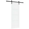vidaXL Slankios durys 73,5 x 198,5 cm Apdirbta mediena Balta ir juoda
