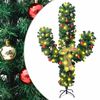 vidaXL Kalėdinis kaktusas su stovu/LED, žalias, 210cm, PVC
