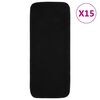 vidaXL Neslystantys laiptų kilimėliai, 15vnt., juodi, 60x25cm
