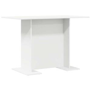 vidaXL Valgomojo stalas 110 x 60 x 75 cm Apdirbta mediena Balta