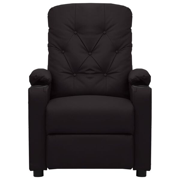 vidaXL Masažinis krėslas, juodos spalvos, dirbtinė oda