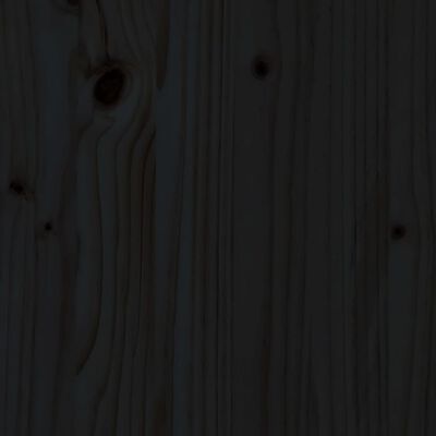 vidaXL Lova senjorams, juoda, 100x200cm, pušies medienos masyvas