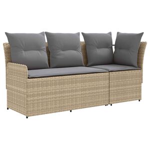 vidaXL Sofa su porankiais su kampine sofa 2 Vienetas PE ratanas