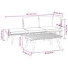 vidaXL Poilsio komplektas su pagalvėmis, 4 dalių, akacijos masyvas