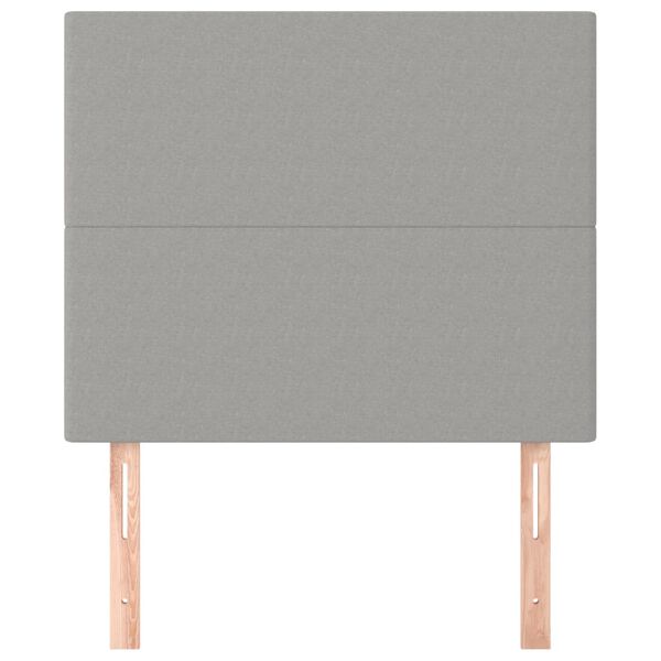 vidaXL Galvūgalis, šviesiai pilkas, 80x5x118/128 cm, audinys