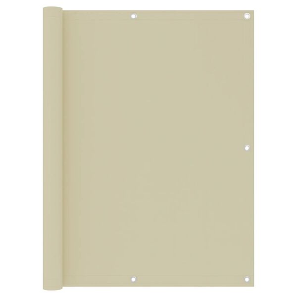 vidaXL Balkono pertvara, kreminės spalvos, 120x600cm, oksfordo audinys