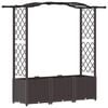 vidaXL Pakeltas lovas su trelėmis ir stogu Ruda 164 x 40 x 138 cm PP