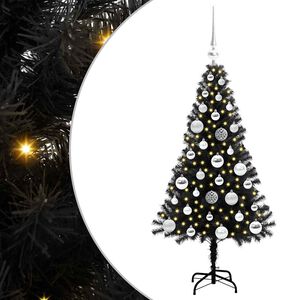 vidaXL Kalėdų eglutė Juoda 120 cm PVC