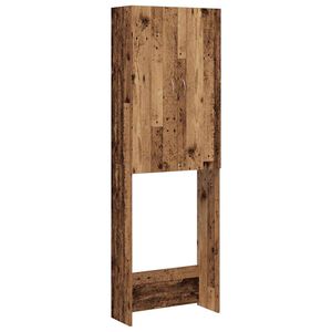 vidaXL Skalbimo ma&scaron;inos spintelė, sendintos medienos, 64x25,5x190cm