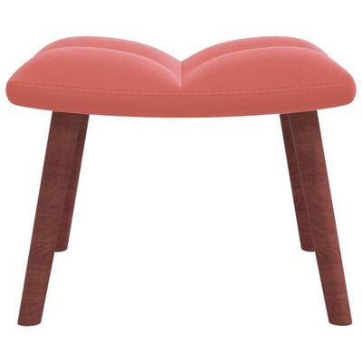 vidaXL Supama kėdė su pakoja, rožinės spalvos, aksomas