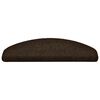 vidaXL Laiptų kilimėliai, lipnūs, 10 vnt., 65x21x4 cm, rudi, pusapvaliai, dideli