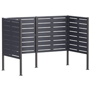 vidaXL Atliekų konteinerio ekranas 167 x 85 x 113 cm Plienas Antracito
