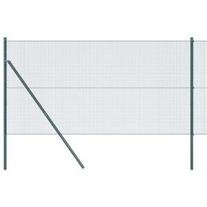 vidaXL Suvirintas vielos tvora žemės tvirtinimas 25 x 1 m Žalia