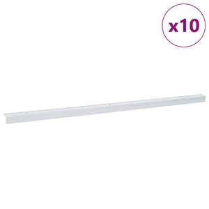 vidaXL Laiptų profiliai 10 vnt. Sidabro 67 x 3 x 2 cm Aliuminis