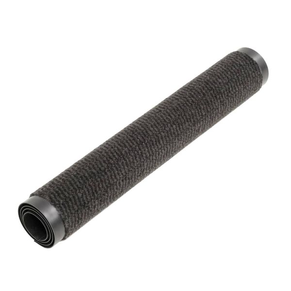 vidaXL Durų kilimėlis, kvadratinis, dygsniuotas, 90x150 cm, juodas