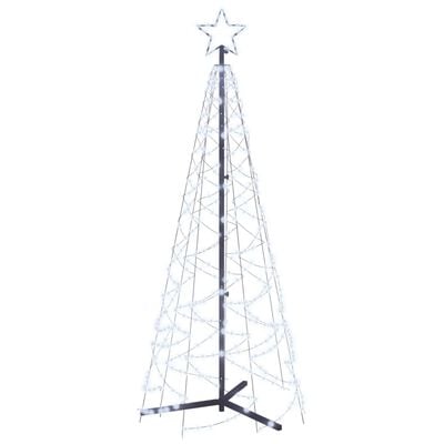 vidaXL Kalėdų eglutė, 70x180cm, kūgio formos, 200 šaltų baltų LED